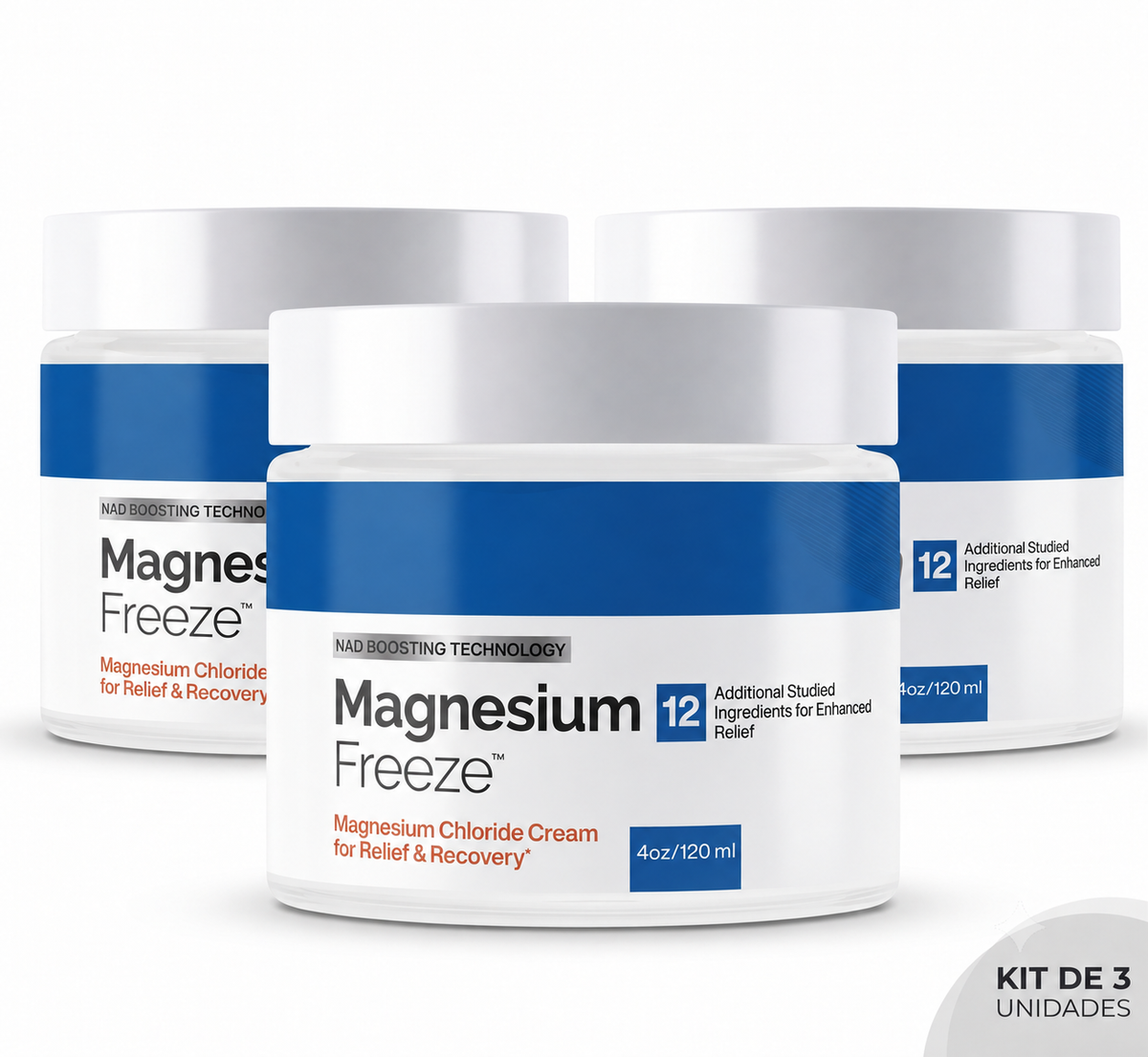 Zestaw 3 słoików Magnesium Freeze po 120 ml