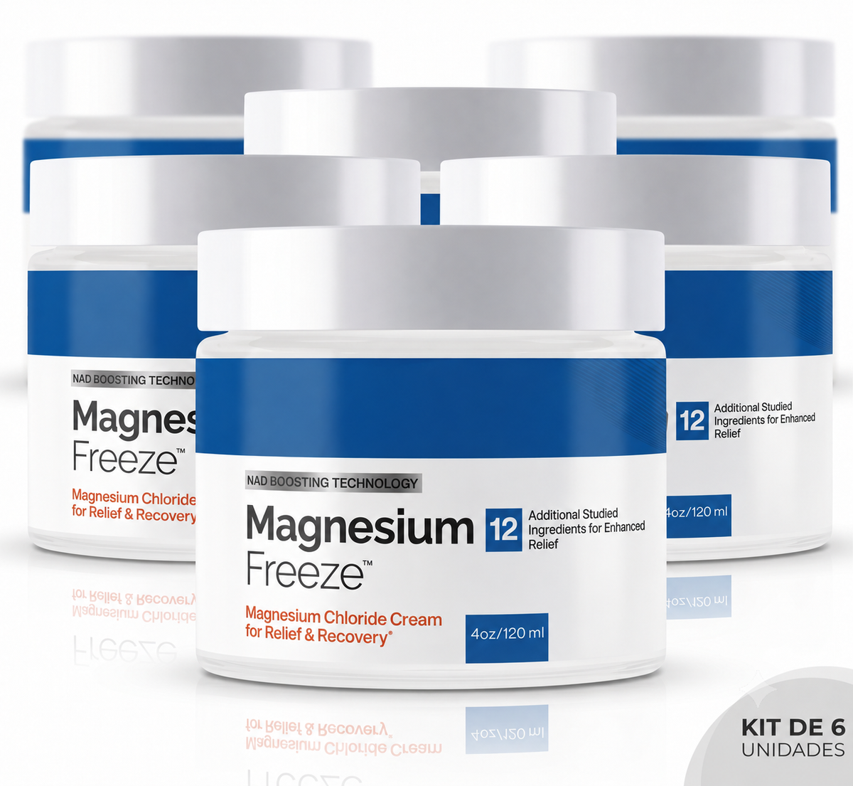 Zestaw 6 słoików Magnesium Freeze po 120 ml