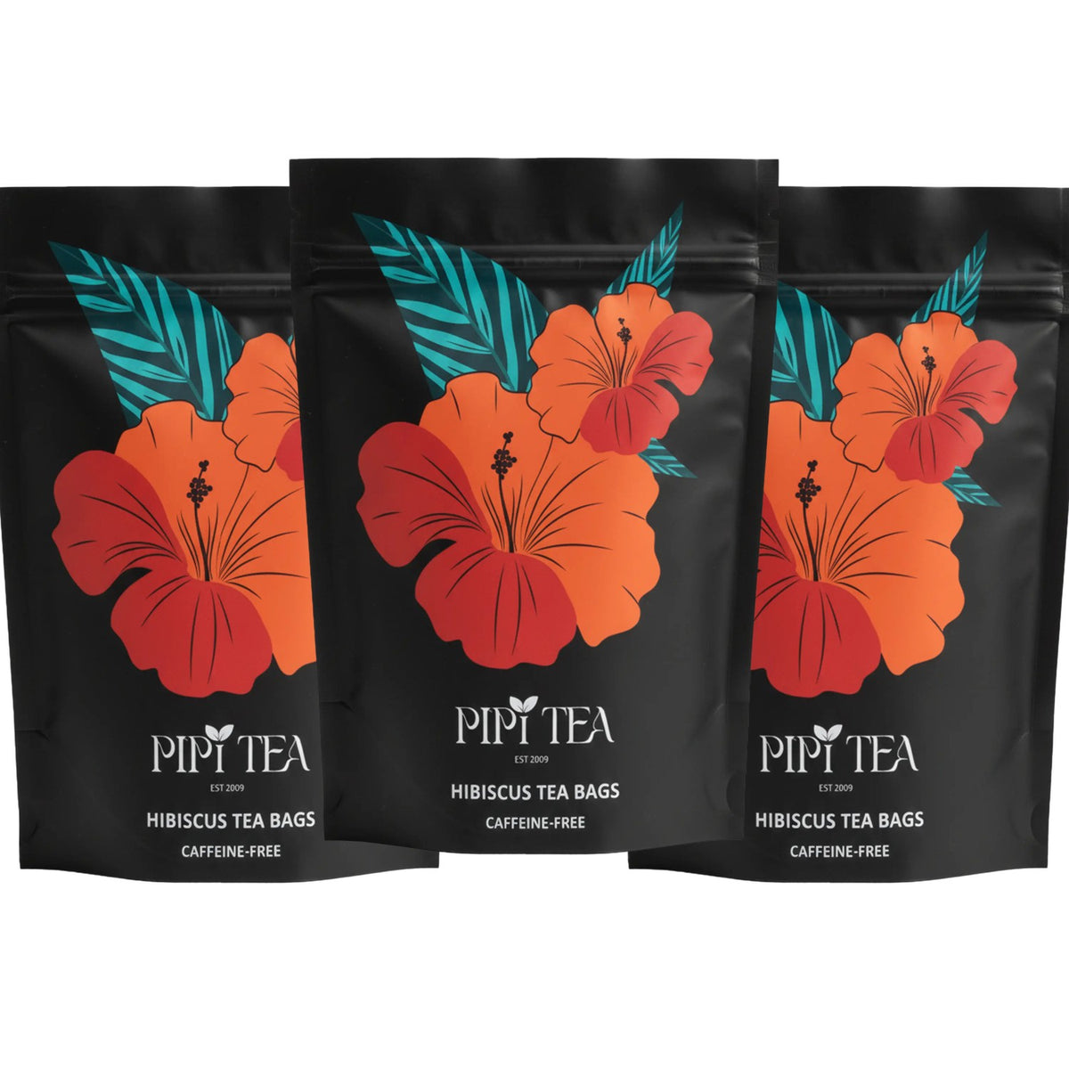 Tres bolsas de infusión de hibisco